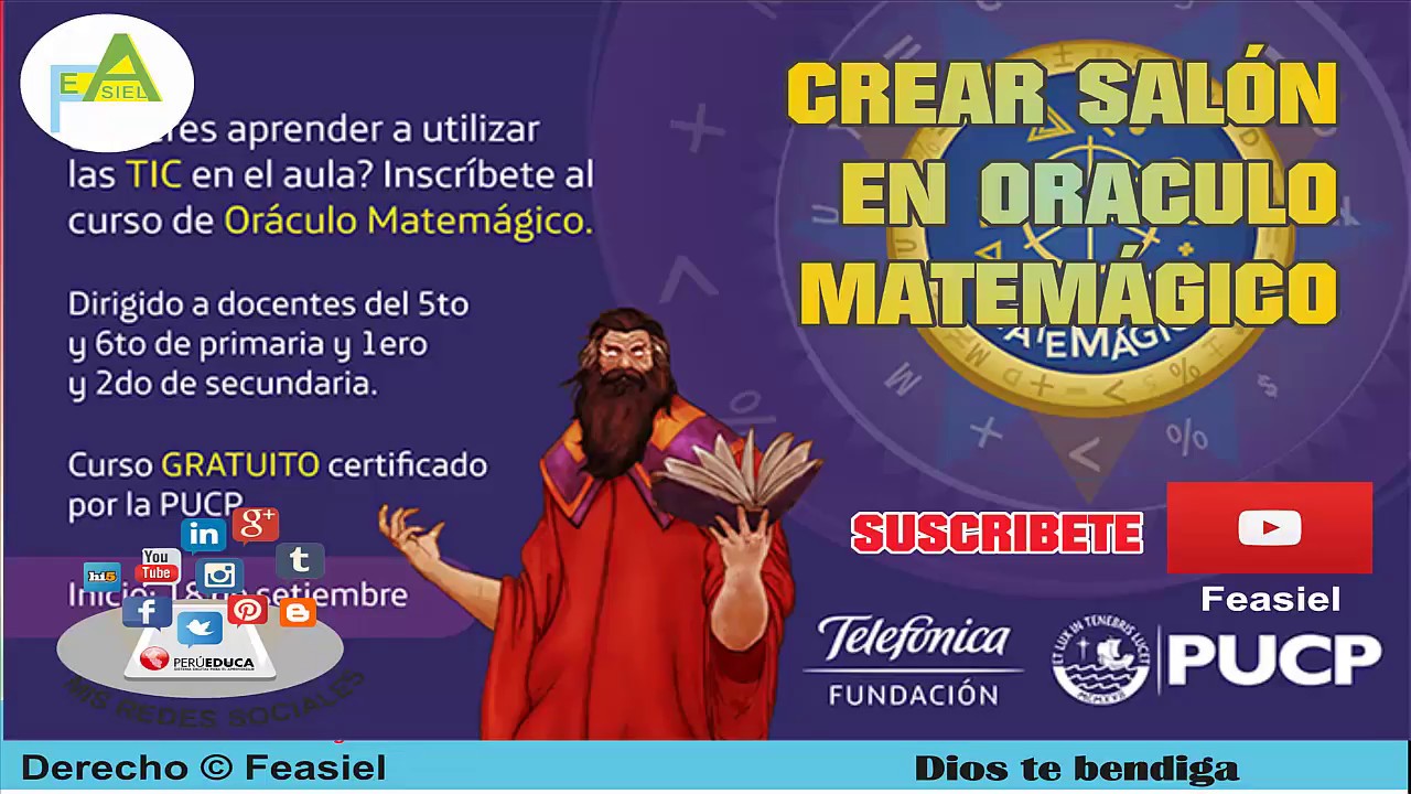 Crear un salón en Oráculo Matemágico - Feasiel