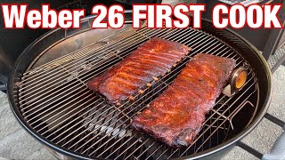 Weber 26” kettle  Burn in | First cook | St. Louis Spare Ribs | SnS | Jurk Charcoal