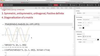 L5: Matrices in Wolfram Mathematica