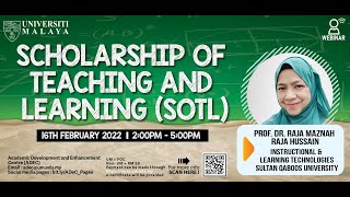 #UMTeachOnline2022 - Scholarship of Teaching & Learning (SOTL)