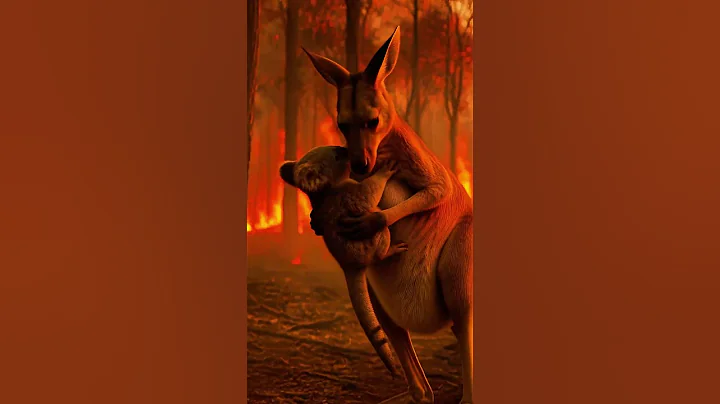 Kangaroo Saves Koala from Deadly Wildfire 🔥 | Emotional Animal Rescue That Broke the Internet!