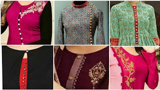 জামার গলার ডিজাইন॥Most Beautiful &amp; Stylish Kurti Neck Designs With Buttons