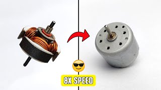 How To Upgrade DC Motor To 8X Speed | DC Motor Hacks