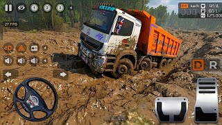 HEAVY 12 WHEELS BHARAT BENZ TRUCK IN EXTREMELY OFF-ROAD | BUS SIMULATOR INDONESIA  screenshot 3