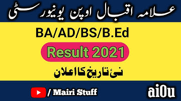 aiou result 2021 spring semester || aiou BA Result 2021 || B.Ed result 2021 || aiou latest news