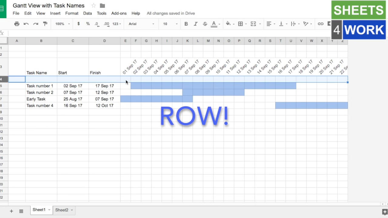 Google Apps Gantt Chart