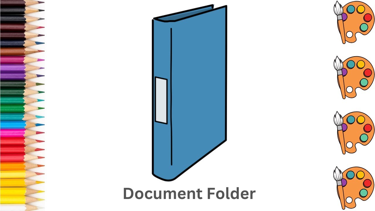 Document Folder - Sketch Art and Paint | Step by step tutorial | Pencil ...