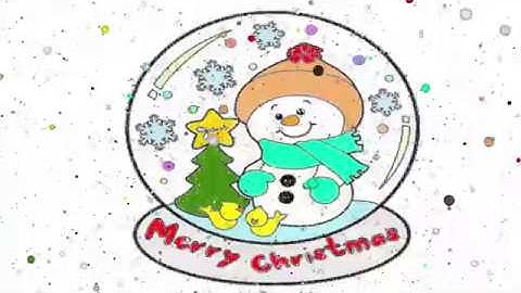 How to Draw and Color A Christmas Snowball for Kids And Baby