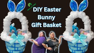 DIY Easter Bunny Gift Basket / Dollar Tree DIY / Large Easter Basket
