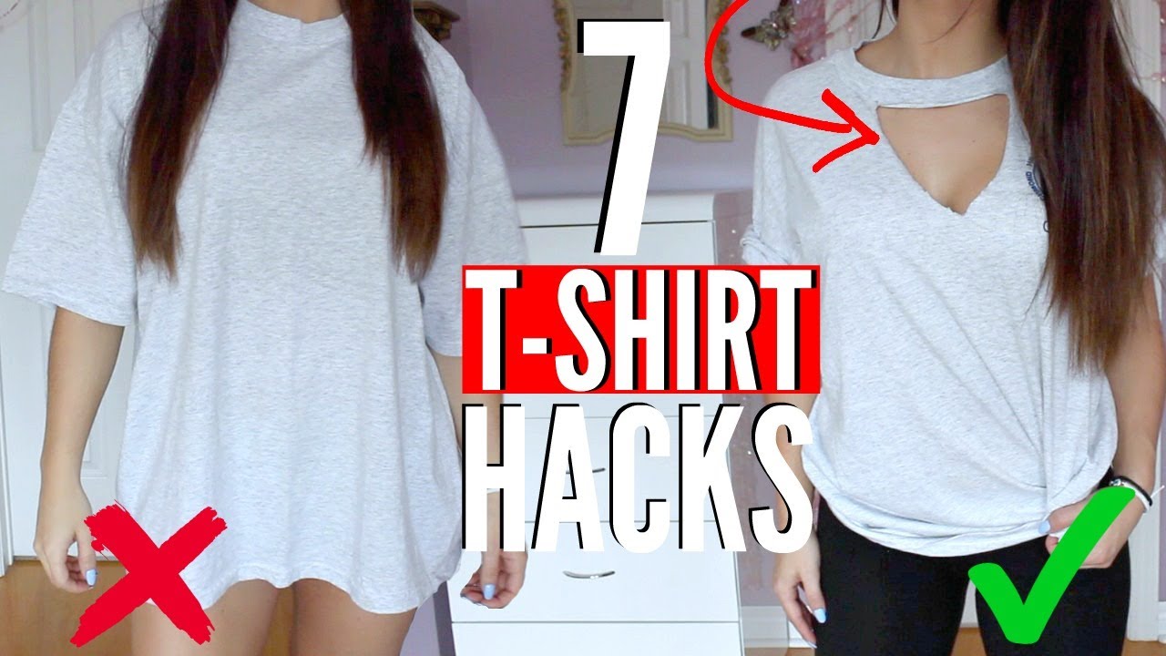 5 Easy No-sew DIY T-Shirt Modifications for a More Feminine Fit - Wardrobe  Oxygen