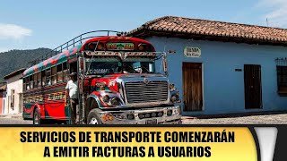 Servicios De Transporte Comenzarán A Emitir Facturas A Usuarios