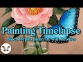 &quot;Butterfly with Peonies&quot; Acrylic Painting Time-lapse
