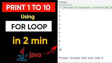 Print 1 to 10 using FOR LOOP in JAVA using IntelliJ IDEA || Kailash Namata