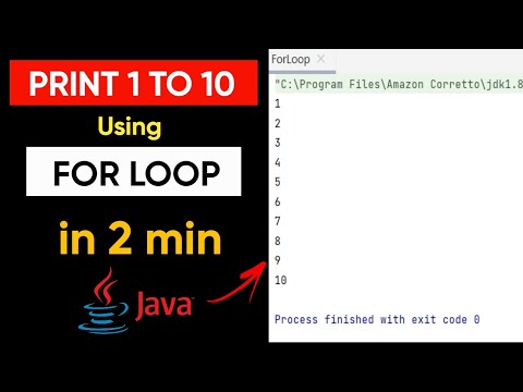 Print 1 to 10 using FOR LOOP in JAVA using IntelliJ IDEA || Kailash Namata