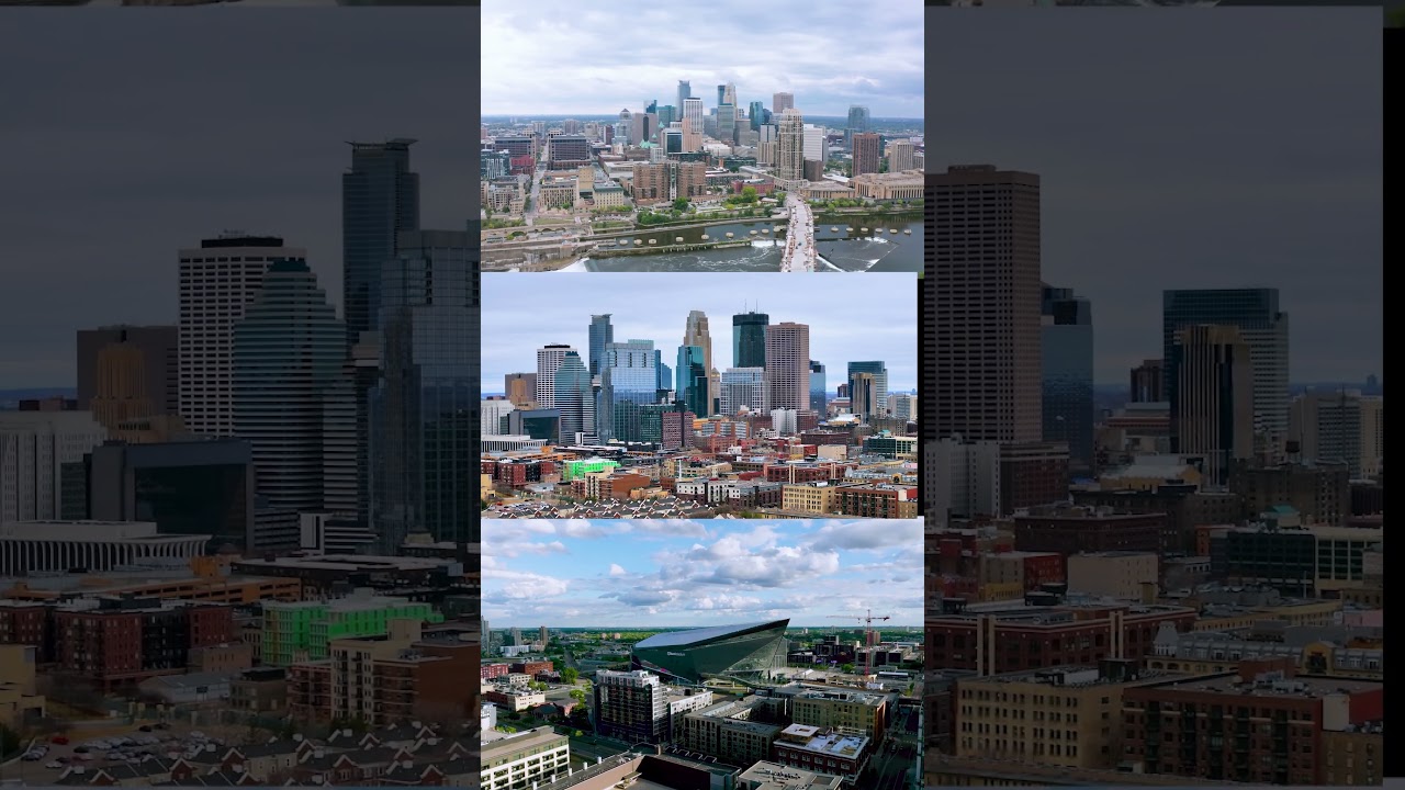 Minneapolis Minnesota downtown -USA🇺🇸 - 8K Video ULTRA HD HDR 60FPS  by drone