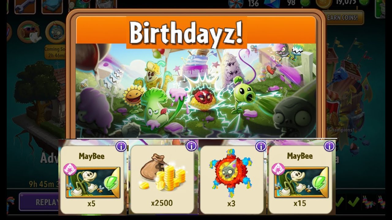 PLANTS VS ZOMBIES 2 - BIRTHDAYZ! - event - gameplay - 2025 - YouTube