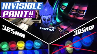 DIFFERENCE Between 365nm and 395nm On Wildfire INVISIBLE CLEAR Color UV Black Light Paint