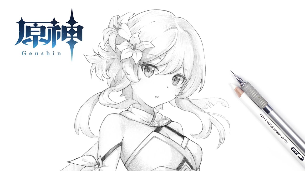 如何畫荧 | 原神 | 荧 | How to draw Lumine | Genshin Impact | drawing tutorial | 動漫 | 遊戲 | 畫畫 | 教學