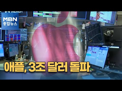 애플사 세계 최초 장중 시가총액 3조 달러 돌파 인도 GDP 육박 MBN 종합뉴스 