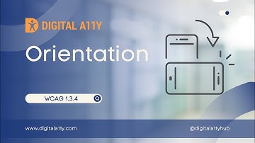 Understanding WCAG SC 1.3.4 Orientation  (Level AA)