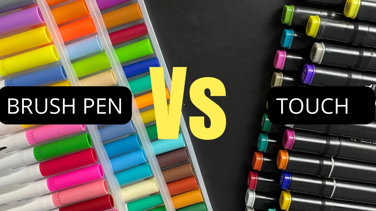 COMPARANDO CANETAS TOUCH E BRUSH PEN QUAL VALE A PENA COMPRAR ?????