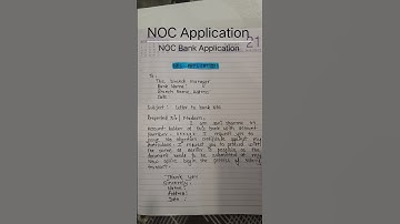 How to write NOC Application || Bank application for NOC || #application #letter #writing