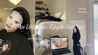 The Ultimate Sunday Reset Vlog// spring cleaning, self care, and homework🧖🏽‍♀️🧼🧤