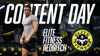 Content day at elite fitness - full body work out.