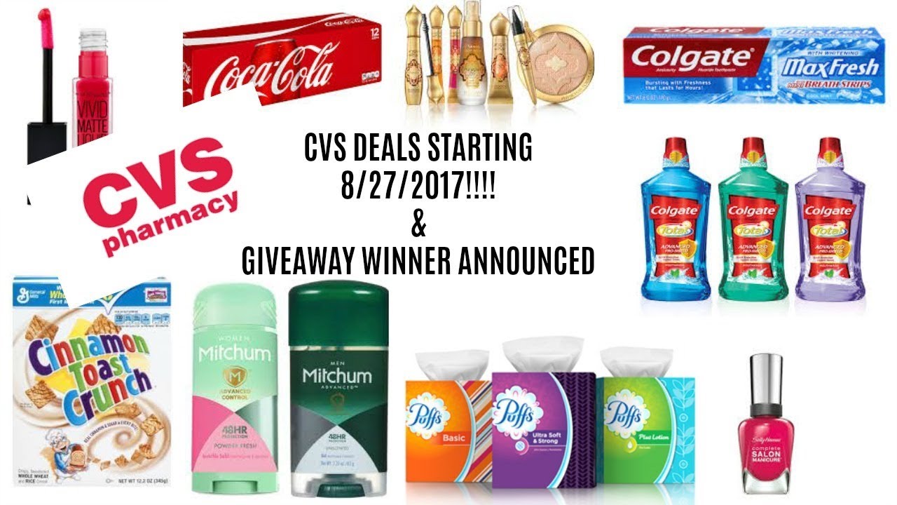 CVS Deals Starting 8/27/2017 & GIVEAWAY WINNERS ANNOUNCED! - YouTube