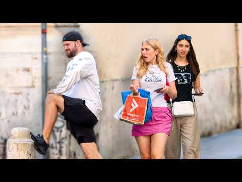 Funny WET Fart Prank in Europe! PARKOUR in Italy!!