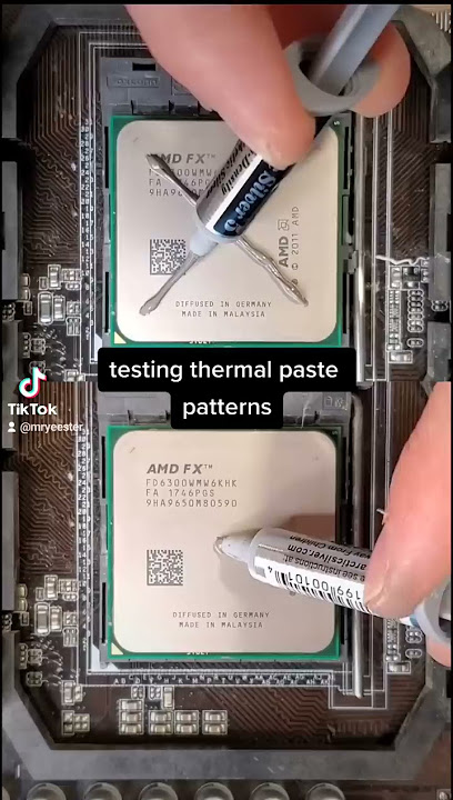 Thermal paste patterns: X vs. Dot #shorts