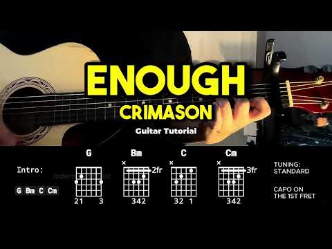 Enough - Crimason | Easy Guitar Chords Tutorial For Beginners (CHORDS & LYRICS) #guitarlessons
