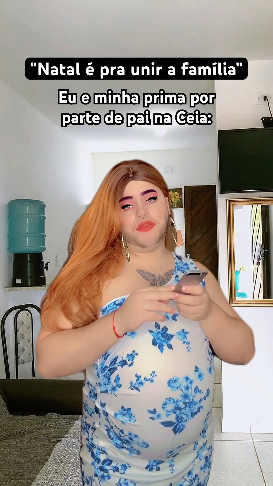 EU E MINHA PRIMA POR PARTE DE PAI SE ESTRANHANDO NO NATAL