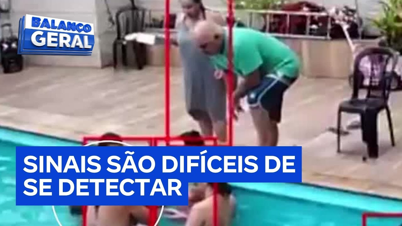 Criança tem engasgo silencioso na piscina e é salva graças a manobra de emergência