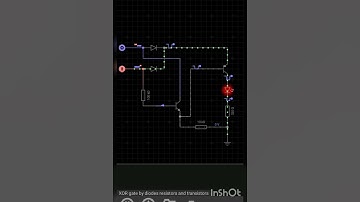 XOR gate by diodes resistors and transistors.