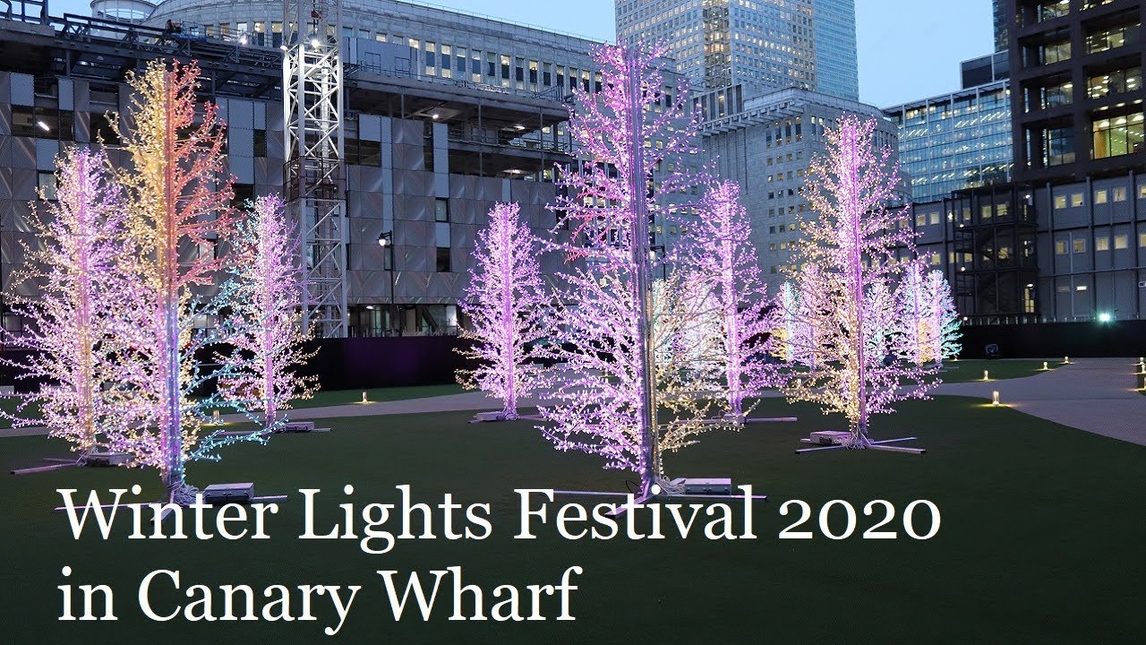 hvis du kan Larry Belmont i gang The Winter Lights Festival 2020 in Canary Wharf, London - YouTube