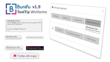 Awesome Bunifu Tooltip  For Winforms - C# Vb.Net  (Bunifu Framework 1.9)