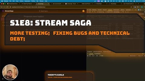 S1E8: StreamSaga - Testing, fixing bugs and tech debt with Supabase, Cloudflare and Antigravity;