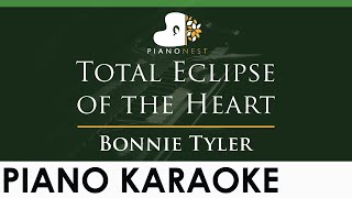 Bonnie Tyler - Total Eclipse of the Heart - LOWER Key (Piano Karaoke Instrumental)