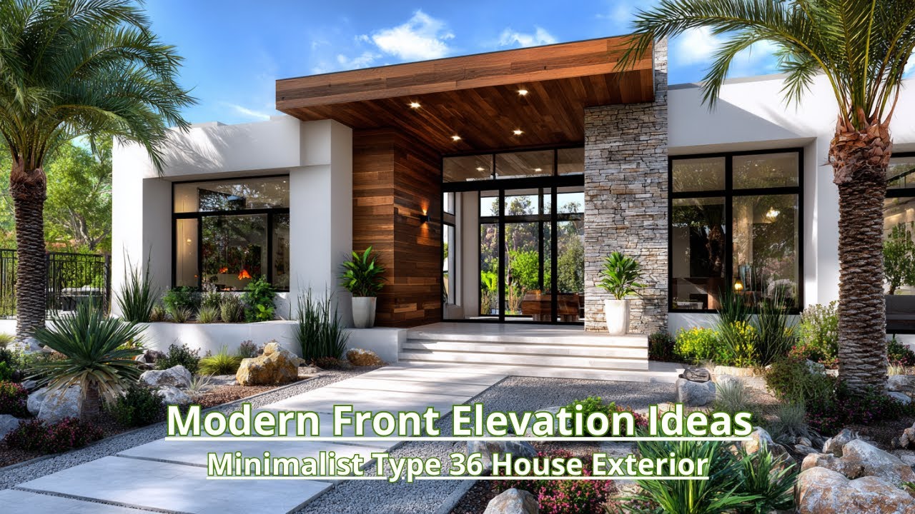 Топ-10 минималистичных вариантов оформления фасада дома типа 36: современные идеи для оформления ...