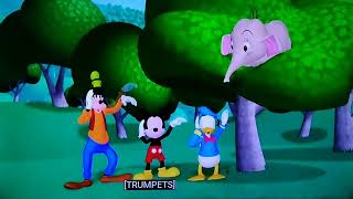 Mickey Mouse Clubhouse Mickey, Goofy and Donald trumpet like an elephant