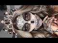 Easy Diamond Skeleton Queen Halloween Makeup Tutorial ~ skull makeup