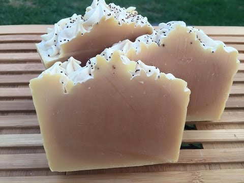 Cutting my Carrot Lemongrass Essential Oil Soap