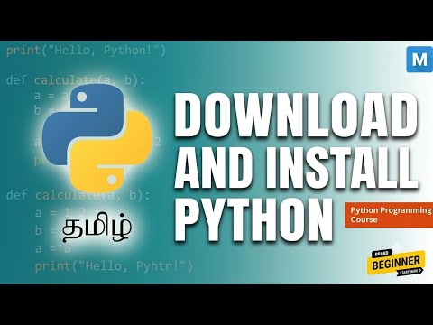 Python Programming in Tamil | Download and Install Python | Manojkumar C