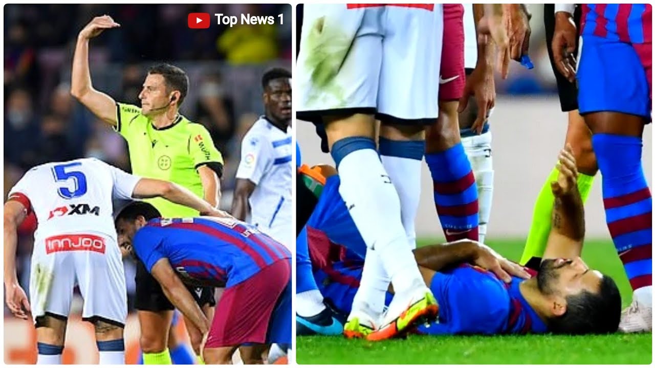 Sergio Aguero Barcelona star forced off with injury against Alaves ...