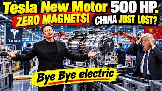 Details Tesla New Motor 500 HP.ZERO MAGNETS! CHINA JUST LOST Update