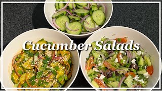 Cucumber Salad | 3 Kinds | Vegan
