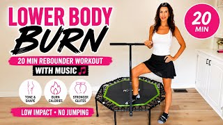 20 MIN LOWER BODY BURN 🔥 | Rebounder Workout for Toned Legs & Glutes + MUSIC