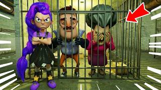 Mor Saçlı Kızın Hapishanesi Hello Neighbor Scary Teacher Poppy Playtime