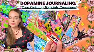 🌈✨ Let’s Make Beautiful Ephemera from Clothing Tags! | Dopamine Journaling DIY